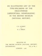 An Illustrated List of the Type-Specimens of the Heliconiinae (Lepidoptera: Nymphalidae) in the British Museum (Natural History)