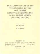 An Illustrated List of the Type-Specimens of the Heliconiinae (Lepidoptera: Nymphalidae) in the British Museum (Natural History)