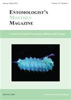 Entomologist's Monthly Magazine Vol. 157 Issue 1 (2021)