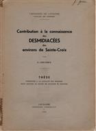 Contribution à la connaissance des desmidiacées des environs de Sainte-Croix