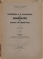 Contribution à la connaissance des desmidiacées des environs de Sainte-Croix