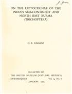 On the Leptocerinae of the Indian sub-continent and North East Burma (Trichoptera)