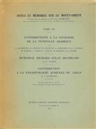 Contributions à la Géologie de la Péninsule Arabique (Notes et Mémoires sur le Moyen-Orient. Tome VII:)