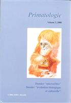 Dossier 'microcebes' Dossier 'evolution biologique et culturelle'. Primatologie Vol. 3: Revue publiee sous l'Egide de la Societe francophone de Primatologie