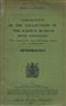 Meteorology: Catalogue of the Collections in the Science Museum South Kensington