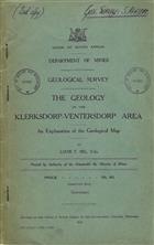 The Geology of the Klerksdorp-Ventersdorp Area: An Explanation of the Geological Map