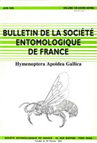 Hymenoptera Apoidea Gallica