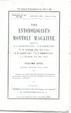 Entomologist's Monthly Magazine Vol. LVIII (1922)