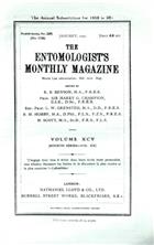 Entomologist's Monthly Magazine Vol. 95(1959)