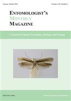 Entomologist's Monthly Magazine Vol. 158 Part 1 (2022)