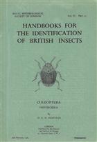 Coleoptera Histeroidea. Sphaeritidae and Histeridae (Handbooks for Identification of British Insects 4/10)