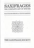 Saxifrages: the complete list of species
