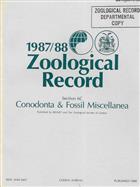 Zoological Record: Conodonta & Fossil Miscellanea 1988-1999. Vols. 118-135 Section 6C