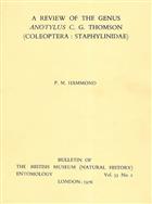A Review of the Genus Anotylus C.G. Thomson (Coleoptera: Staphylinidae)