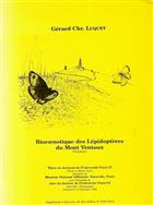 Biocœnotique des Lépidoptéres du Mont Ventoux (Vaucluse)