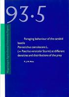 Foraging behaviour of the Carabid Beetle Pterostichus coerulescens L. (= Poecilus versicolor Sturm) at different densities and distributions of prey Part II