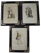 Practical Illustrations of Rhetorical Gesture and Action; Adapted to the English Drama [Three framed handcoloured prints]