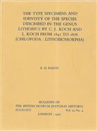 The Type specimens and identity of the species described in the genus Lithobius by C.L. Koch and L. Koch from 1841 to 1878 (Chilopoda: Lithobiomorpha)