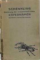 Erklärung der wissenschaftlichen Käfernamen aus Reitter's 'Fauna Germanica'
