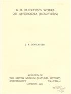 G.B. Buckton's Works on Aphidoidea (Hemiptera)