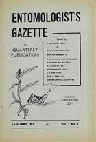 Entomologist's Gazette. Vol. 3, Part 1 (1952)