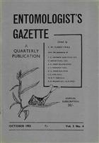 Entomologist's Gazette. Vol. 3, Part 4 (1952)
