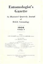 Entomologist's Gazette. Vol. 7 (1956), Title page