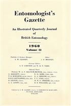 Entomologist's Gazette. Vol. 11 (1960), Title page