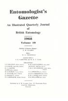 Entomologist's Gazette. Vol. 19 (1968), Title page and Index