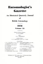 Entomologist's Gazette. Vol. 21 (1970), Title page and Index