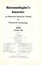 Entomologist's Gazette. Vol. 26 (1975), Title page and Index