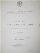 Matériaux pour la Faune du Congo. Tome I - Fascicule 1: Poissons nouveaux. Première Partie. Mormyres