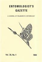 Entomologist's Gazette. Vol. 35 (1984): Complete w/o Index