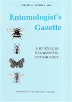 Entomologist's Gazette. Vol. 43, Part 4 (1992)