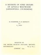 A Revision of some Groups of Liptena Westwood (Lepidoptera : Lycaenidae)