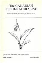 The Orchids in the Ottawa District: Floristics, Phytogeography. Population Studies and Historical Review