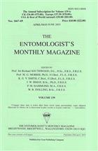Entomologist's Monthly Magazine Vol. 139 Part 2 (2003)