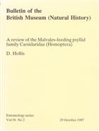 A Review of the Malvales-feeding Psyllid family Carsidaridae (Homoptera)