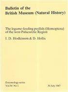 The Legume-feeding Psyllids (Homoptera) of the West Palaearctic Region 