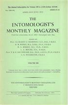 Entomologist's Monthly Magazine Vol. 108 Part 2 (1972)