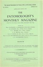 Entomologist's Monthly Magazine Vol. 109 Part 2 (1973)
