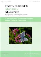 Entomologist's Monthly Magazine Vol. 161 Part 3 (2025)