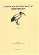 List of Recent Holarctic Bird Species