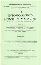 Entomologist's Monthly Magazine Vol. 102 Part 3 (1966)