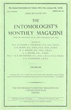 Entomologist's Monthly Magazine Vol. 105 Part 2 (1969)