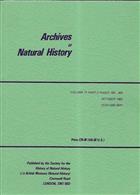 Archives of Natural History Vol. 10 pt. 3 [includes] Charles Darwin at Glenridding House, Ullswater, Cumbria