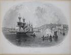 Cowes [Isle of Wight]  Original hand-coloured engraving