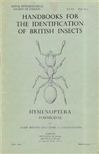 Hymenoptera, Formicidae:  (Handbooks for the Identification of British Insects 06/03c) (Handbooks for the Identification of British Insects 6.3c)