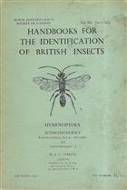 Hymenoptera, Ichneumonidae, Ichneumoninae I (Handbooks for the Identification of British Insects 7/2ai)