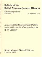 A Review of the Rhinophoridae (Diptera) and a revision of the Afrotropical species 